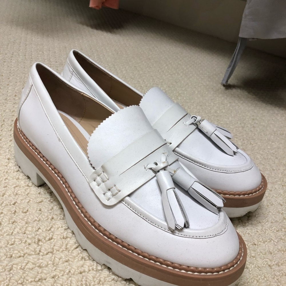 White loafers